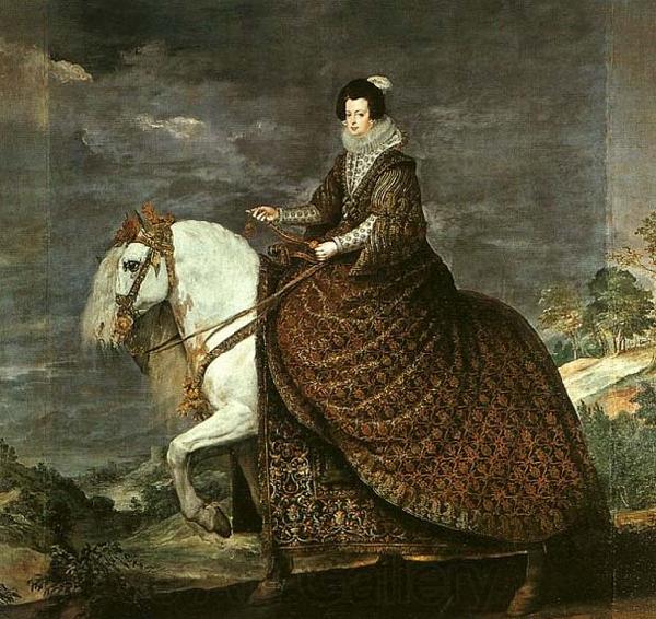 VELAZQUEZ, Diego Rodriguez de Silva y Queen Isabel of Bourbon Equestrian